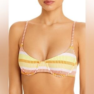 Solid and Striped The Ginger Bikini Top Sorbet Technicolor Mosaic Size Small